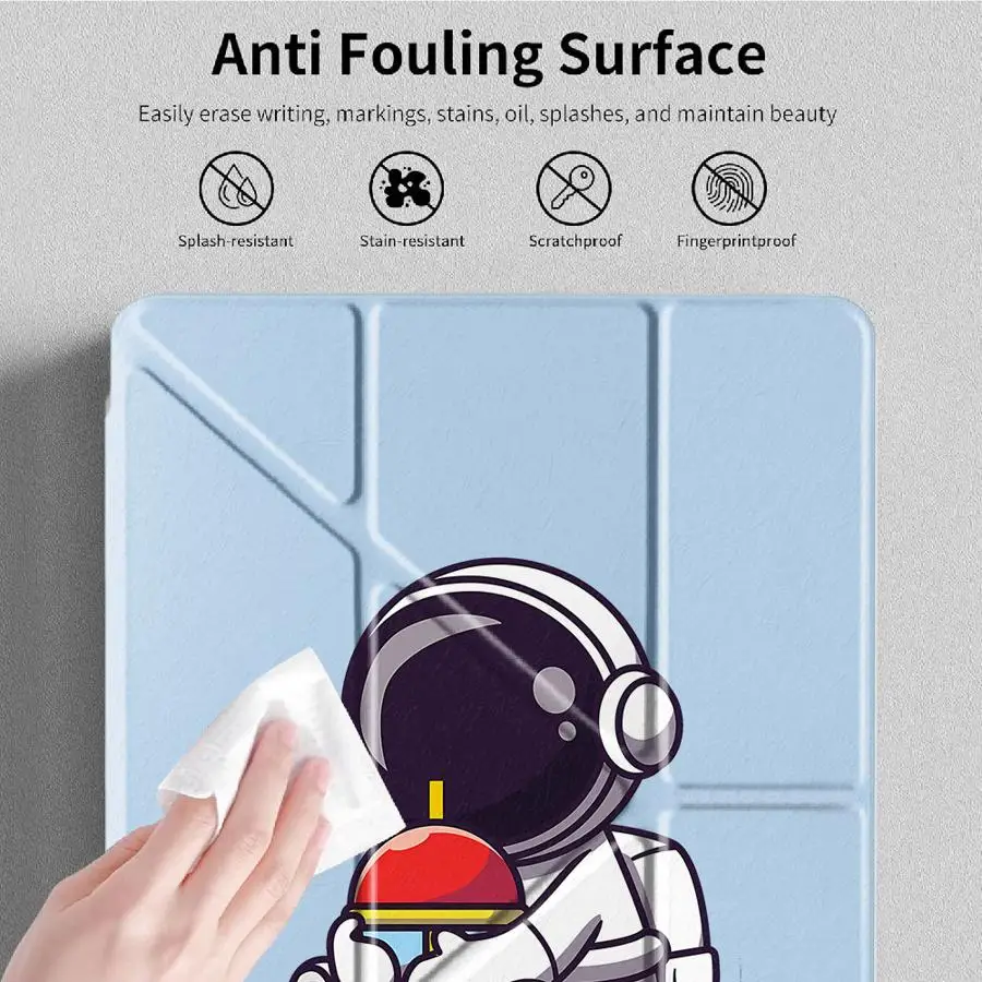 Cartoon Astronaut Tablet Case For iPad Mini 6 7 Pro 11th 10th 9th 8th 7th 12.9inch Air 4 5 M3 M2 M4 11inch Pro 2025 Holder Cover