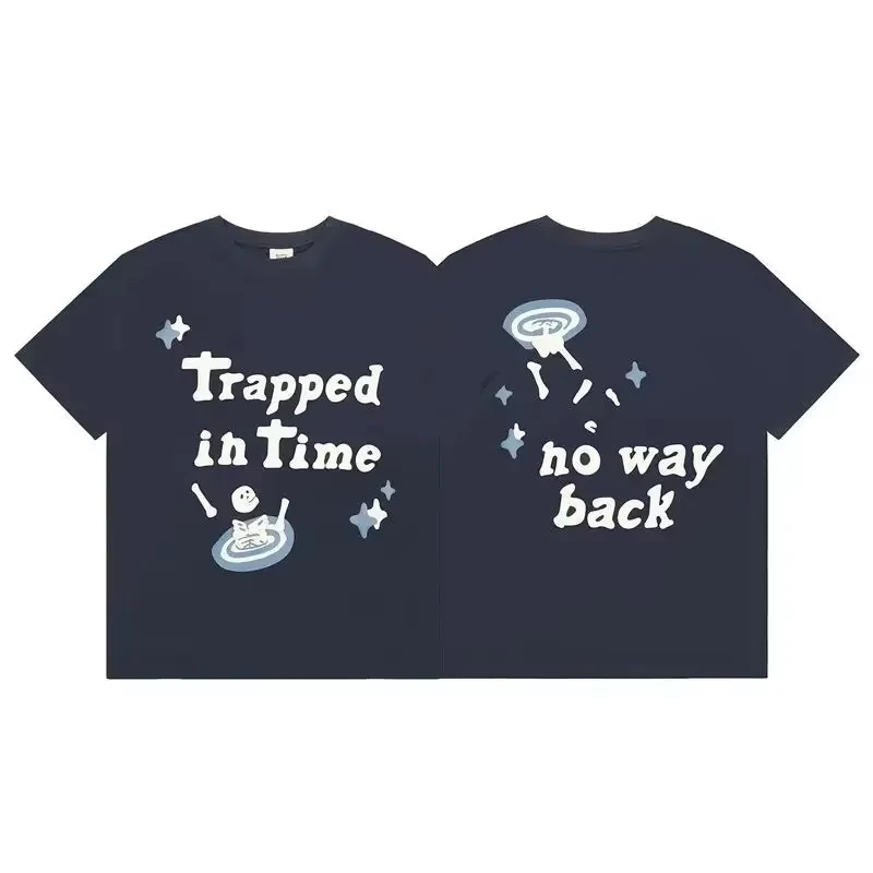 

2025 New Summer Men Cotton T-Shirt BrokenPlanet American Trendy Couple Loose Men's Short-sleeved T-shirt Summer Ins High Street