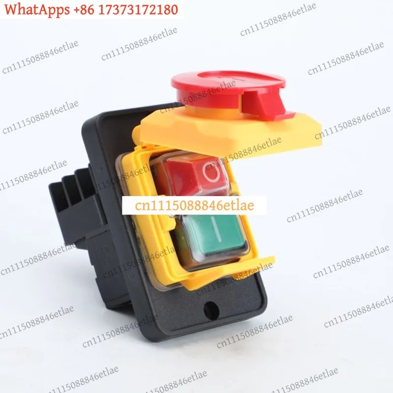 1Pc CK5‑11 6‑Pin No Volt Release Push Button Switch AC250V for Woodshop Metalwork Machines Replacement Parts