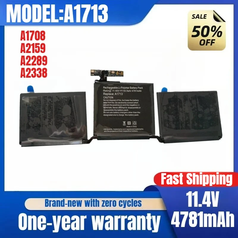 

Battery for To MacBook A1713 A2171 A1708 A2159 A2289 A2338 High Quality Replacement Battery Original Low Price