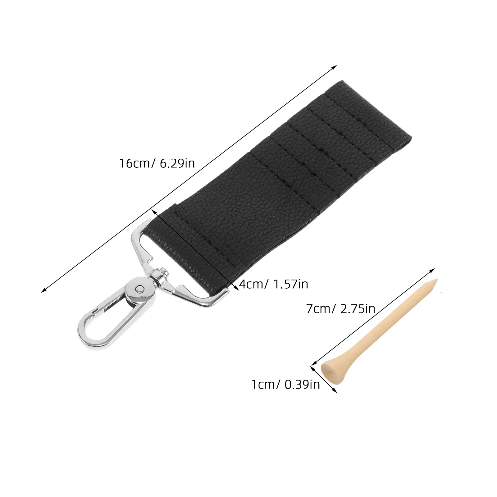 2 قطعة حامل تي شيرت الجولف PU كليب منظم معلق سلسلة المفاتيح المحمولة كرة جولف تخزين السفر حمل الملحقات