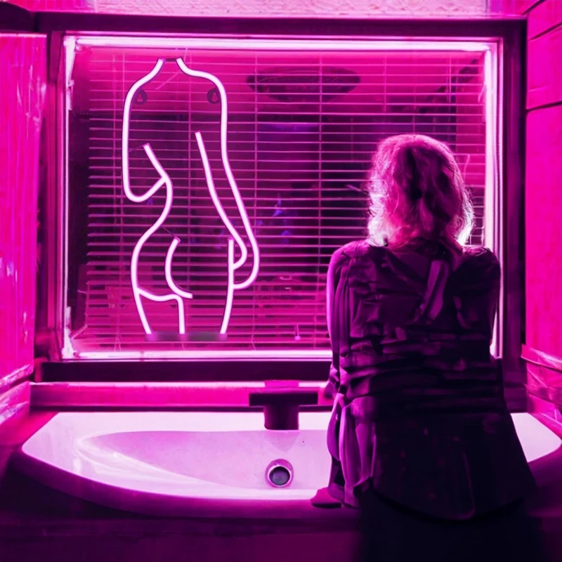Неоновая вывеска TKOH, светодиодные неоновые огни для декора стен, неоновая вывеска с питанием от аккумулятора и USB для спальни, бара, человеческой пещеры