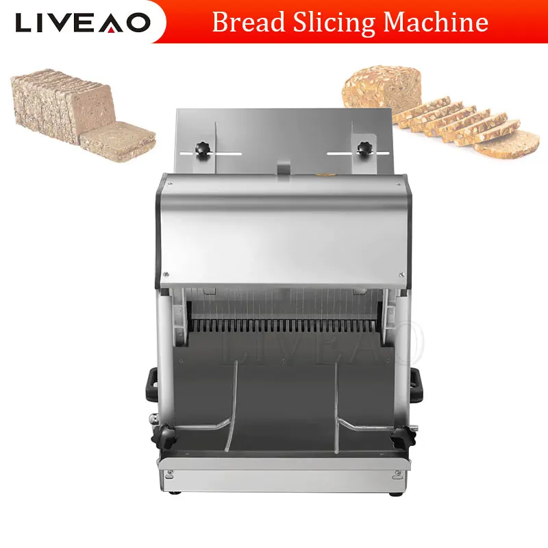 Commercial Bakery Bread Shop Cutting Toast Slicing Machine Automatic Adjustable Electric Bread Slicer Machine