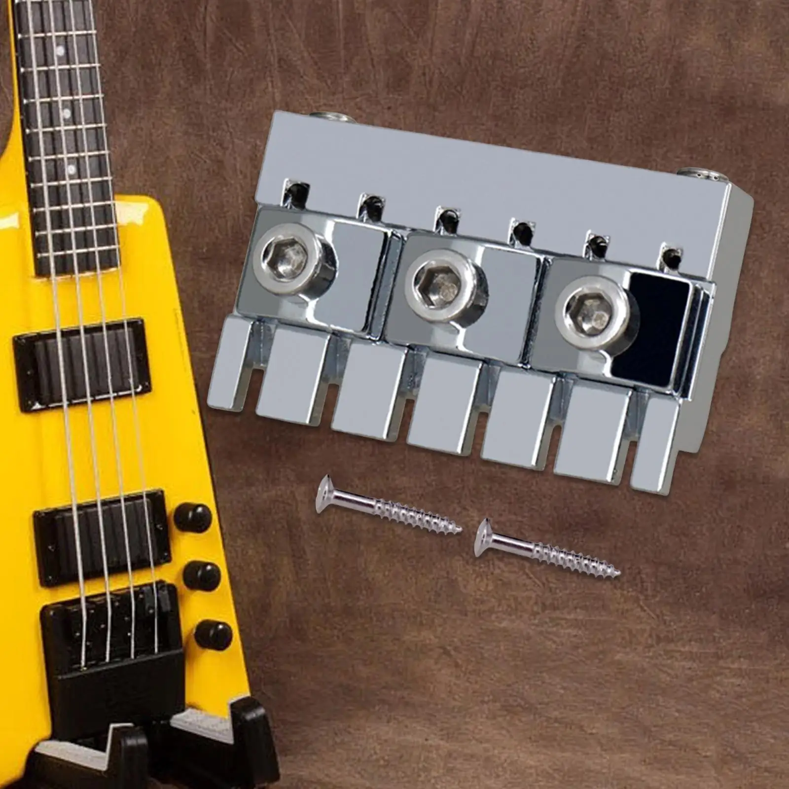 Guitar Saddle Headless Bridge Plate Nut 6-string Lock Upgrade Easy Install for Electric Guitar Components