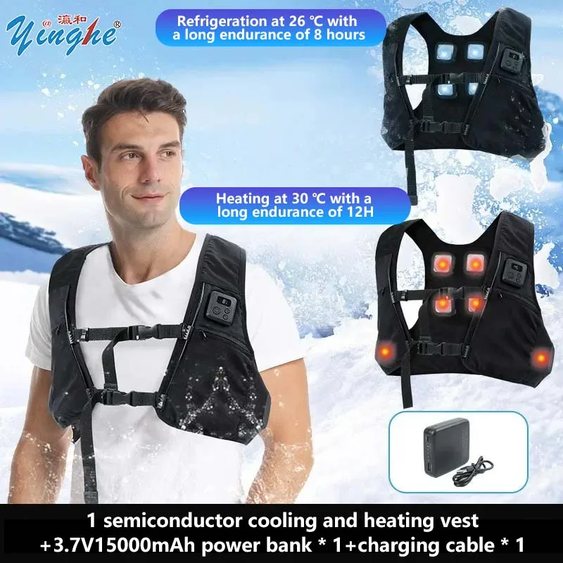 Charging Semiconductor Refrigeration Vest, Electric Heating Vest，Outdoor Portable, Small Wearable, Mobile Air Conditioning Suit