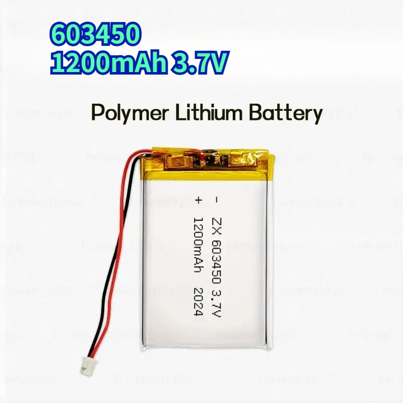 603450 3.7V Li Ion Polymoer Battery 1200mAh Lipo Lithium Batteries  for Wireless Mouse Bluetooth Headphone Heating Product