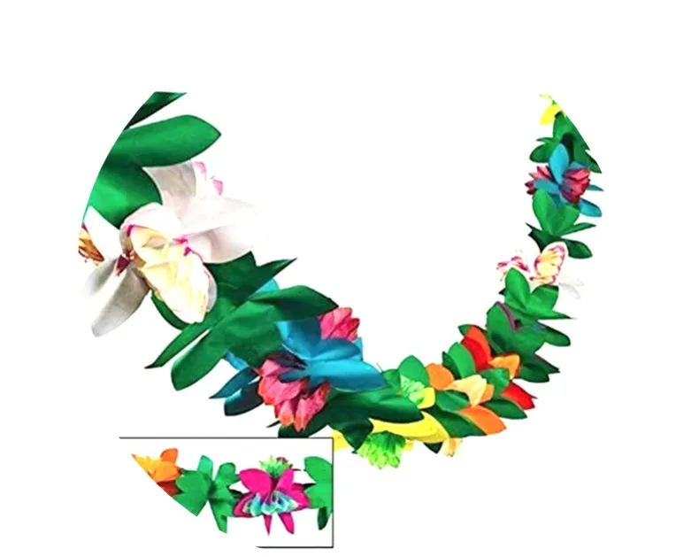3M bunte Kränze und Bänder zum Dekorieren von Hawaii-Sommer-Tropenpartys, Heimdekoration, tropische Inseln, Strandurlaubszubehör – Detail 8