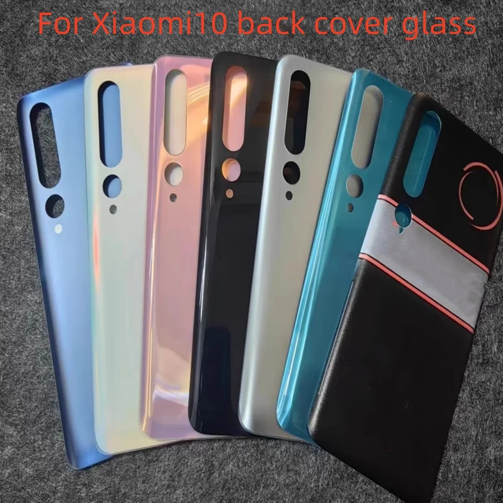 

Back cover For Xiaomi 10 Battery Back Cover Glass Panel Rear Door Battery Housing Case Adhesive Replace Lens