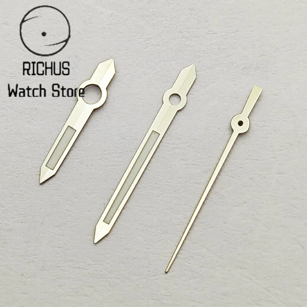 NH35 Silver Rose Gold Gun Color Watch Hands Green Luminous Fit NH35 NH36 Movement Watch Accessories