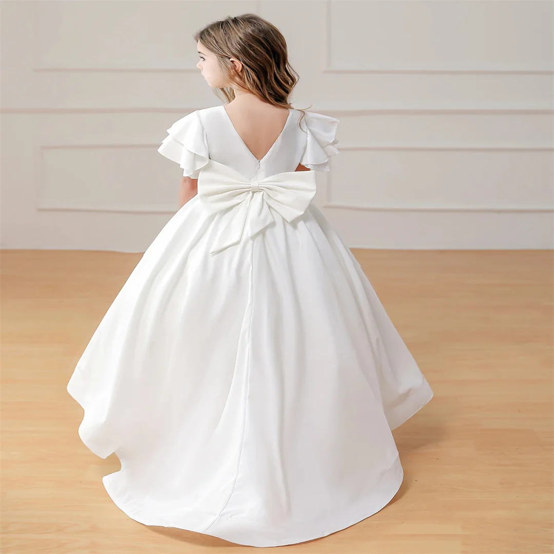 

Wedding Flower Girl Dress Girl Party Dress Formal Dance Teenage Princess Prom Backless Dresses Elegant Ball Gown