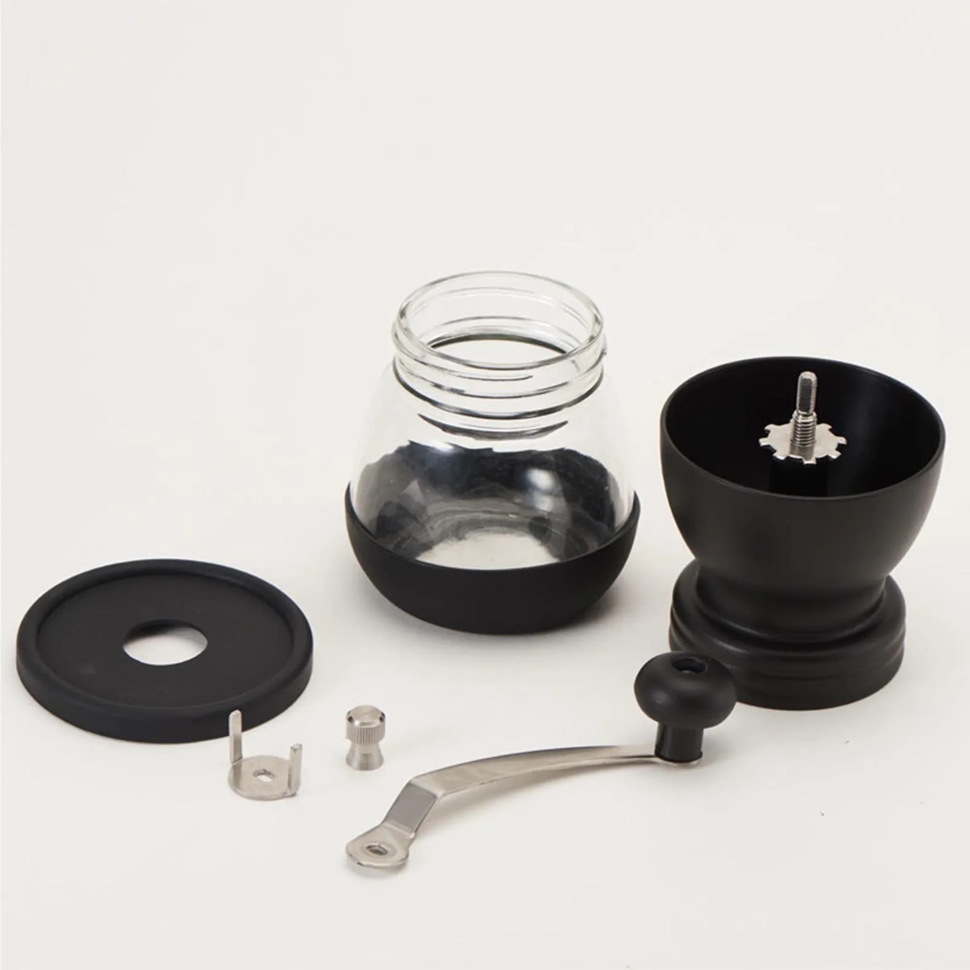 Wholesale Hand Crank Coffee Mill Ceramic Core Manual Coffee Grinder with Glass Jar