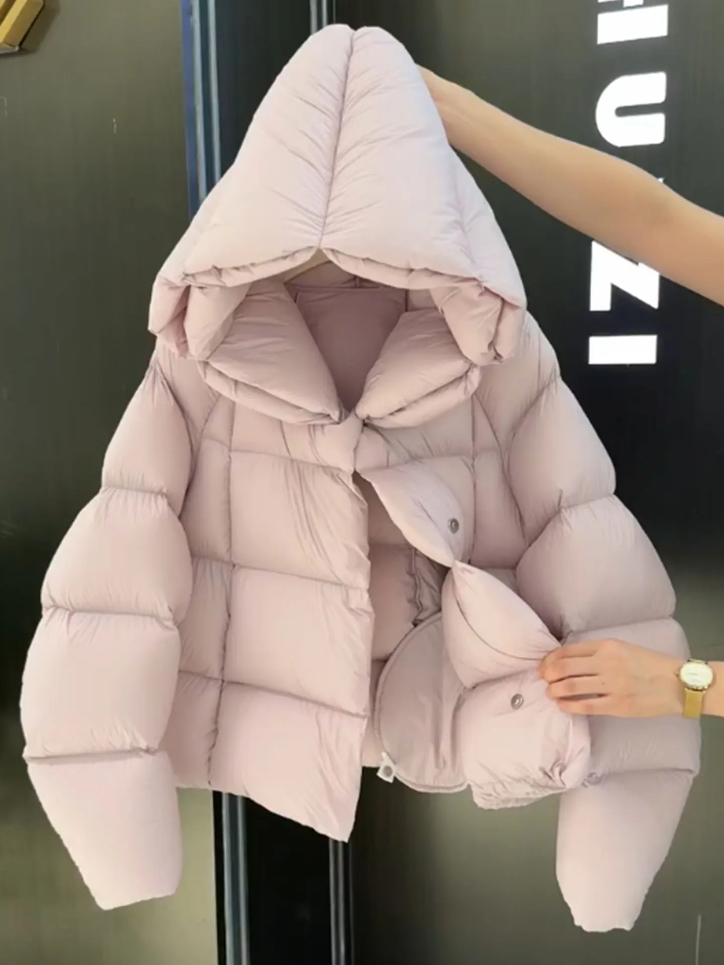 

Уникальная розовая женская пуховая куртка с капюшоном, зима 202, новинка 202, верхняя одежда больших размеров, удобное теплое полиэфирное волокно