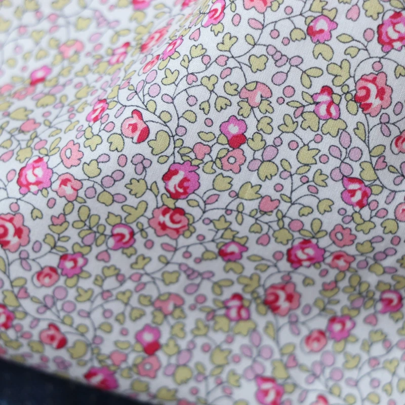 New Floral 100% Cotton 80S Like Liberty Fabric Digital Printing For Sewing Cloth Dresses Skirt Kids Designer  Purses