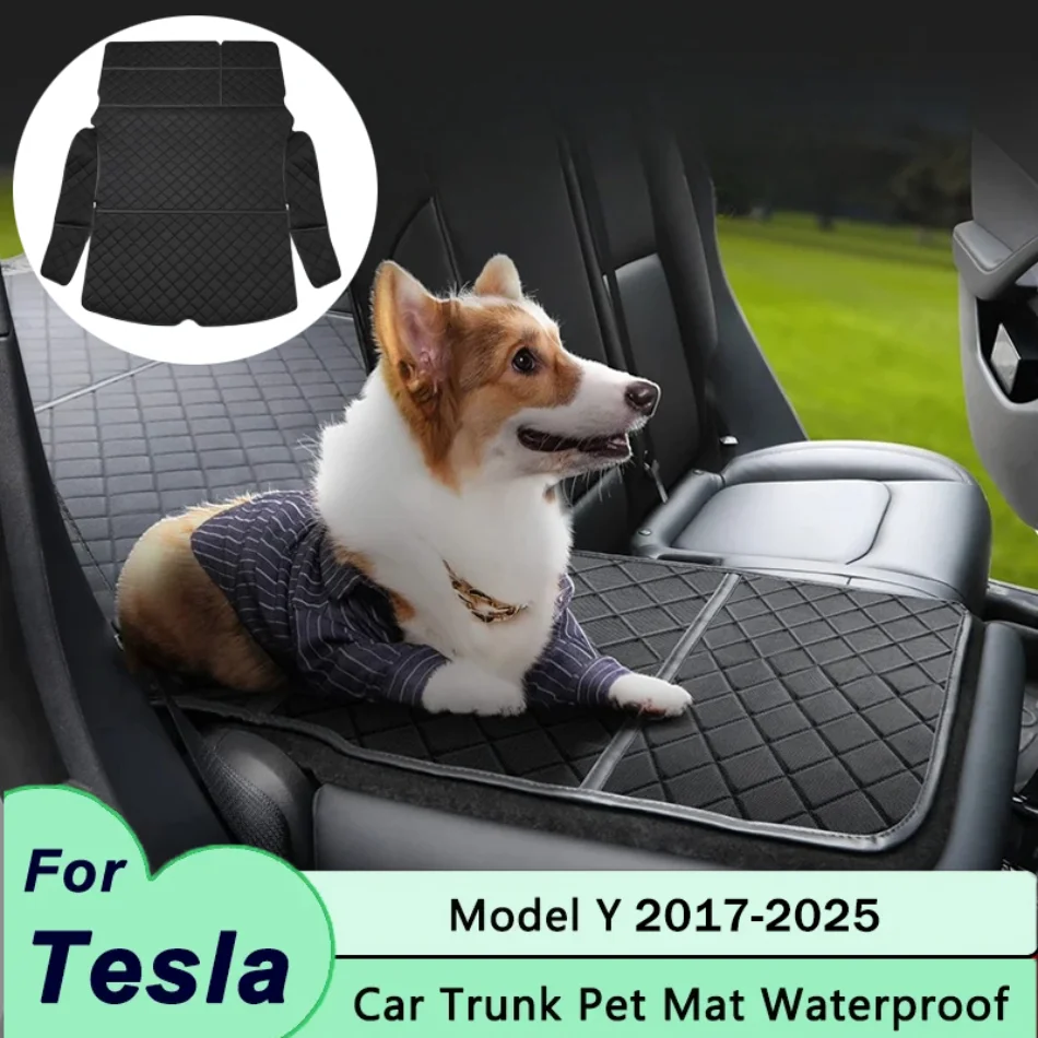 

Trunk Pet Mat for Tesla Model Y 2017-2025 Waterproof Cargo Liner Car Seat Protection Car All-Weather Interior Accessories