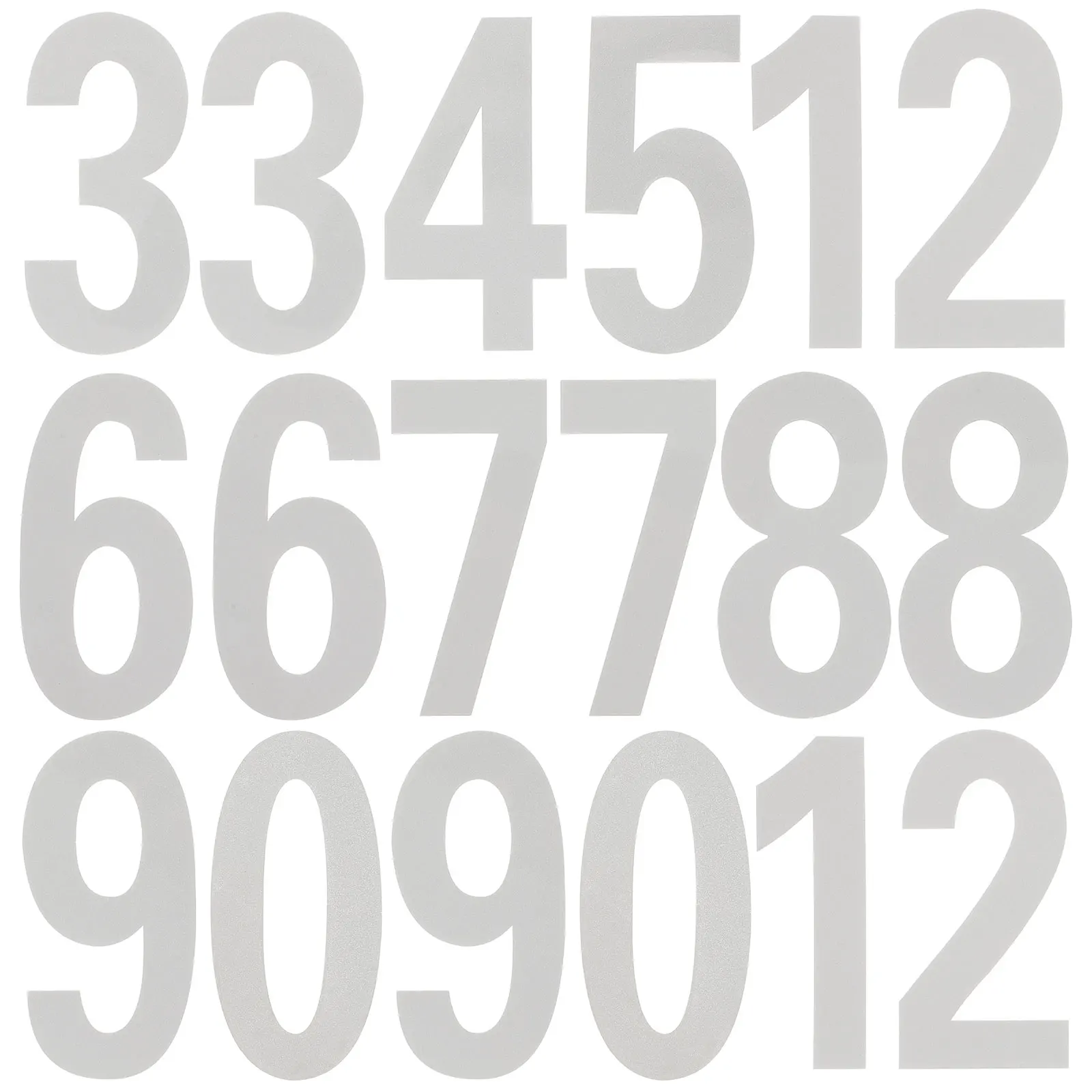 

Reflective Mailbox Numbers Self-Adhesive Stickers Weatherproof Durable Pet Material For Outdoor Indoor Use Stick On