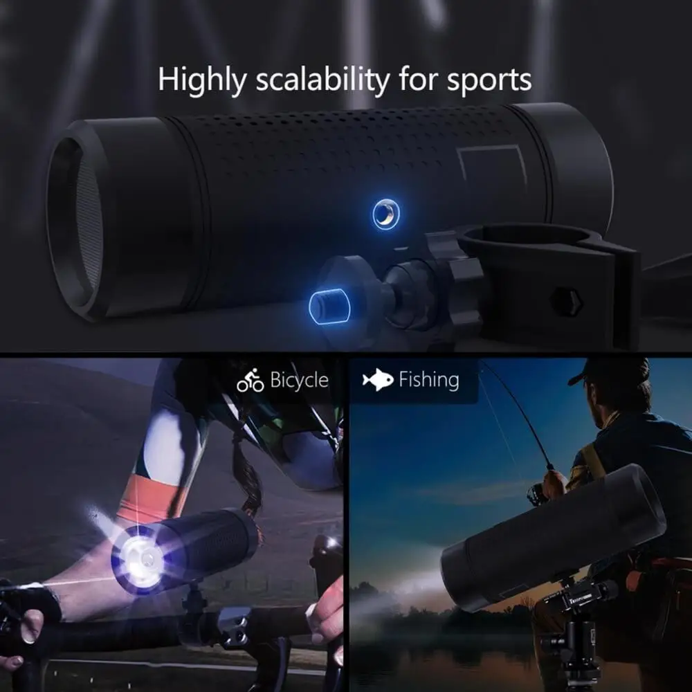 JAKCOM OS2 Portable Bike Subwoofer Bass Speaker 5200mAh External Battery Pack Outdoor Bluetooth Speaker Flashlight Support TF FM
