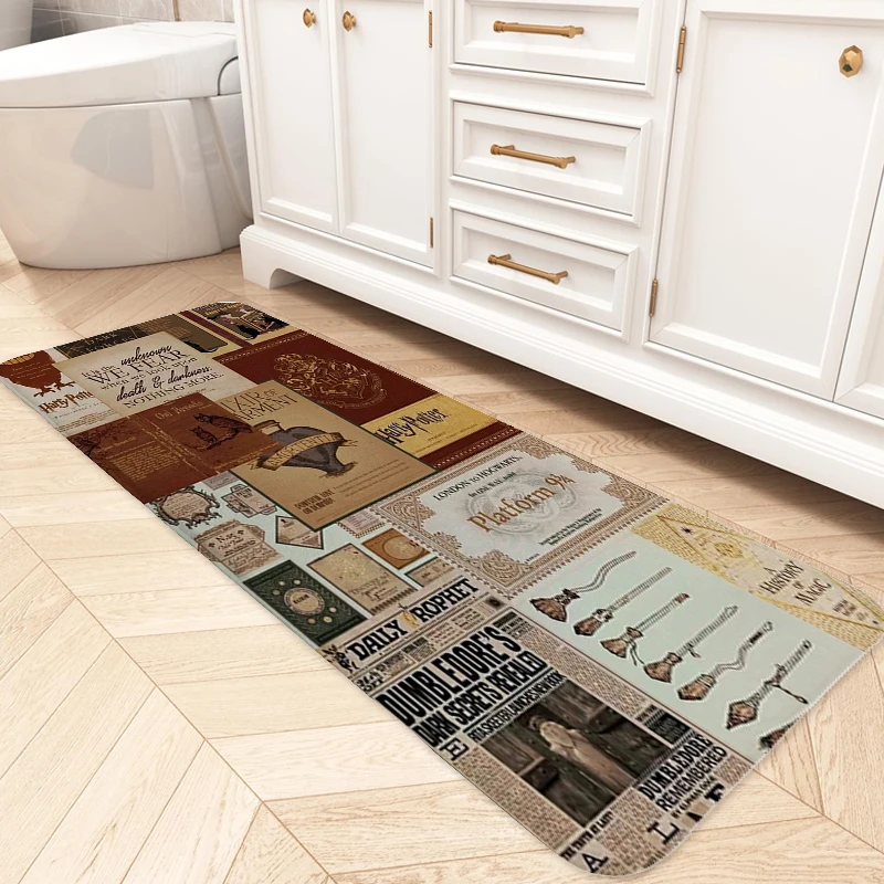 Waterproof Bathroom Mat Non-slip Magic 9¾ Platform Nine and Three-Quarters Room Floor Carpet Entrance Door Doormat Bedroom Rug