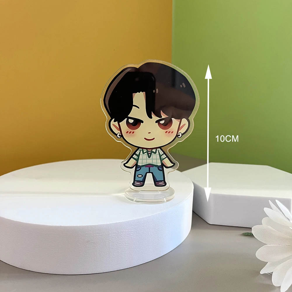 Anime Kpop Demon Hunters HUNTRX 10CM Acrylic Figure Keychain Stand Halloween Christmas Gift Collectible Character Decor