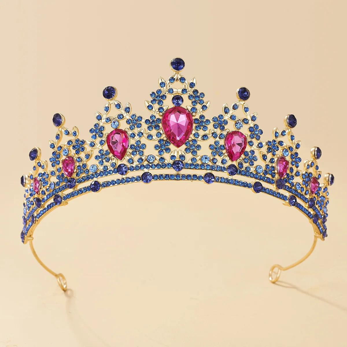 Bridal Tiara Rhinestone Crystal Headpiece Wedding Bride Full Of Atmosphere Crown Hair Ornament for Bridal/Birthday/Banquet/Party