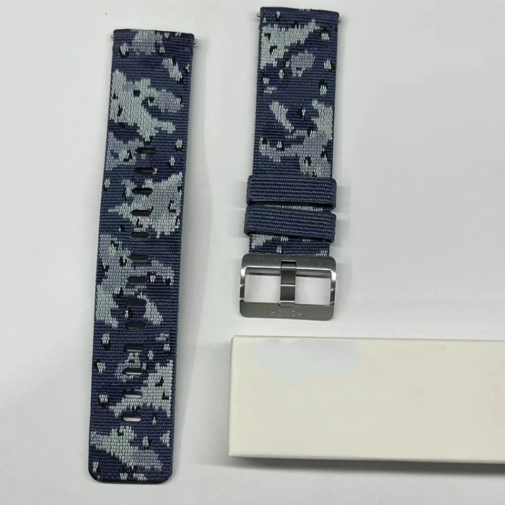 For Huawei Honor GS Pro Camouflage Watch Strap Watch Replacement Accessory 22MM Width Nylon Woven Watchband