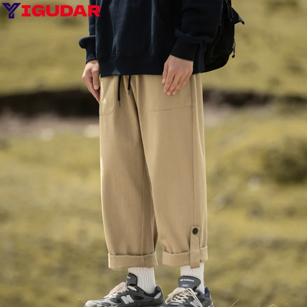 

Pants Men Business Straight Cotton Trousers Stretch Boy Elastic Slim Fit Casual ropa hombre pantalon y2k joggers cargo pants