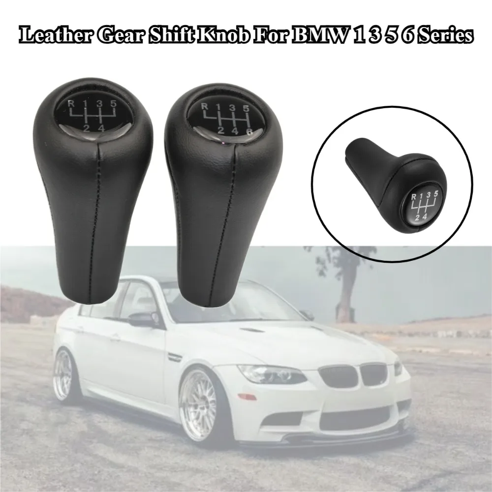 Leather Gear Shift Knob For BMW 1 3 5 6 Series M3 M4 M5 X5 X6 E30 E32 E34 E36 E38 E39 E46 E53 E60 E63 E83 E84 E87 E90 E91 E92