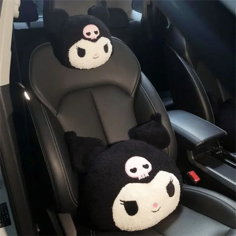 Bonito sanrio almofada de encosto de cabeça assento de carro dos desenhos animados kuromi minha melodia cinnamoroll pom pom purin travesseiro confortável decoração para casa menina