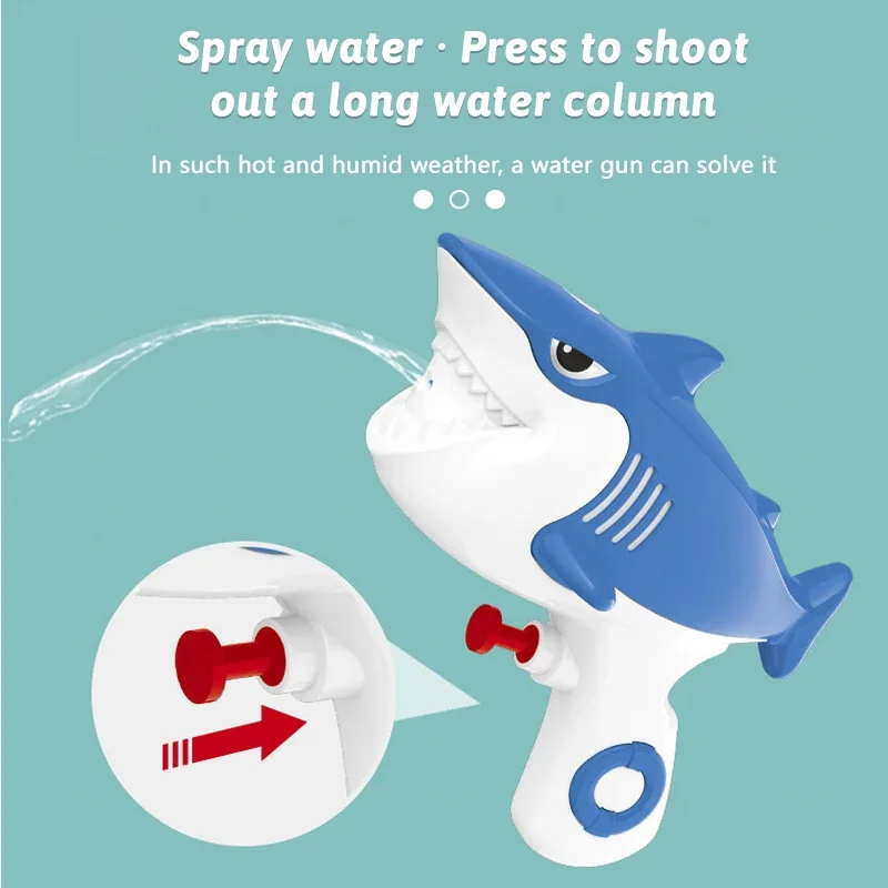 Children Battle Mini Cartoon Dolphin Shark Water Gun Toys Summer Outdoor Beach Pool Party Interaction Shooting Games Water Gun
