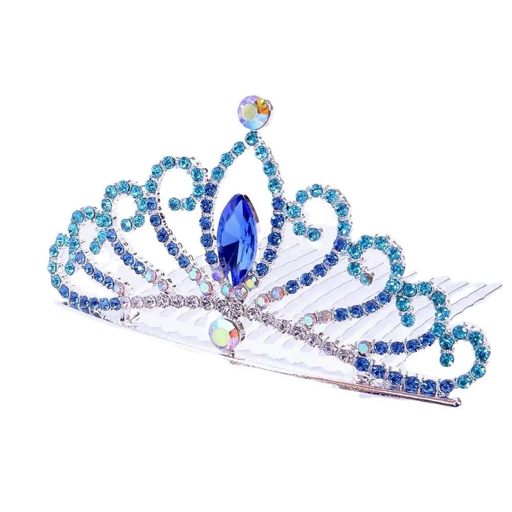 

Birthday Gifts Korean Style Hairpin Rhinestone Hairpin Princess Aisha Tiaras Crystal Crowns Children Girls Hair Comb