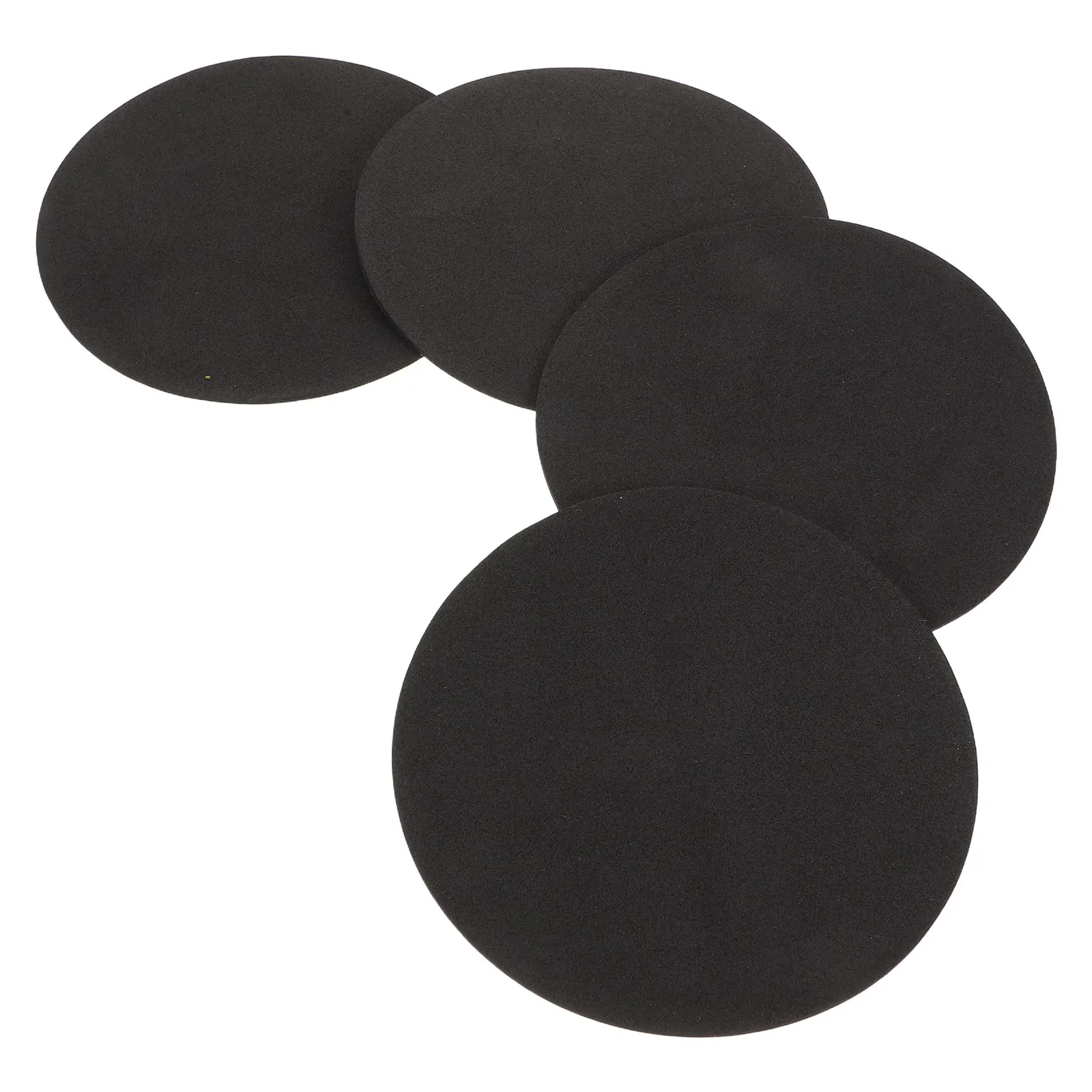 4Pcs Non Slip Lamp Base Pads Black Round Self Adhesive Furniture Protectors for Hardwood Floors Desk Lamp Base Anti Scratch