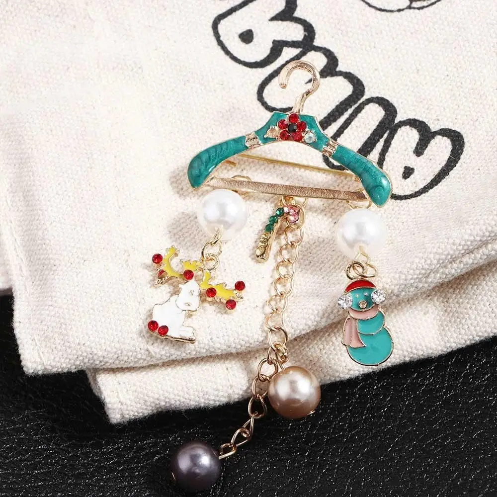 الكرتون الإبداعية زينة عيد الميلاد حقيبة الديكور الأيائل الملابس دبابيس شماعات شرابة دبوس عيد الميلاد بروش مجوهرات هدية #2