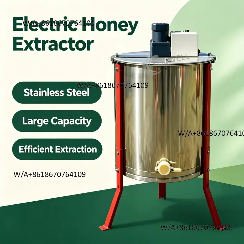 Dadant Three Frame Electric Honey Extractor Thickened Stainless Steel Beekeeping Centrifugal Honey Spinner Separator Machine