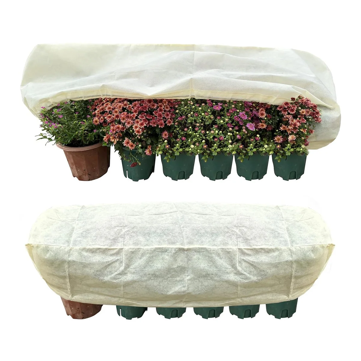 

Rectangular Planter Box Protector Protects Plants in Balcony, Windowsill and Patio Planter Boxes From Frost, Wind 2Pcs