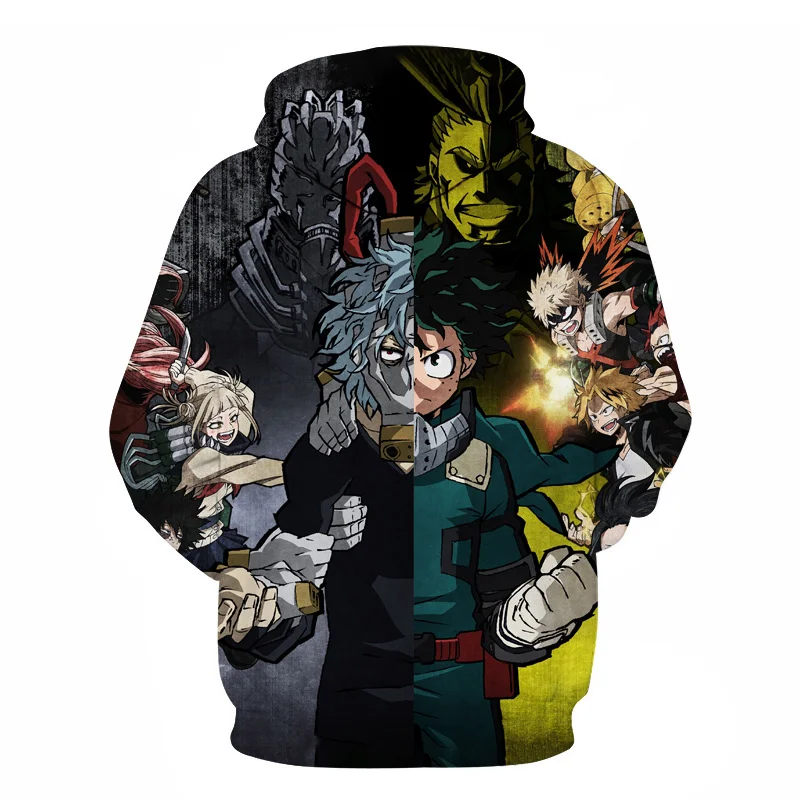 2021 New My Hero Academia 3D Print Hoodie Sweatshirts Men Women Fashion Casual Cool Pullover Harajuku Streetwear Anime Hoodies