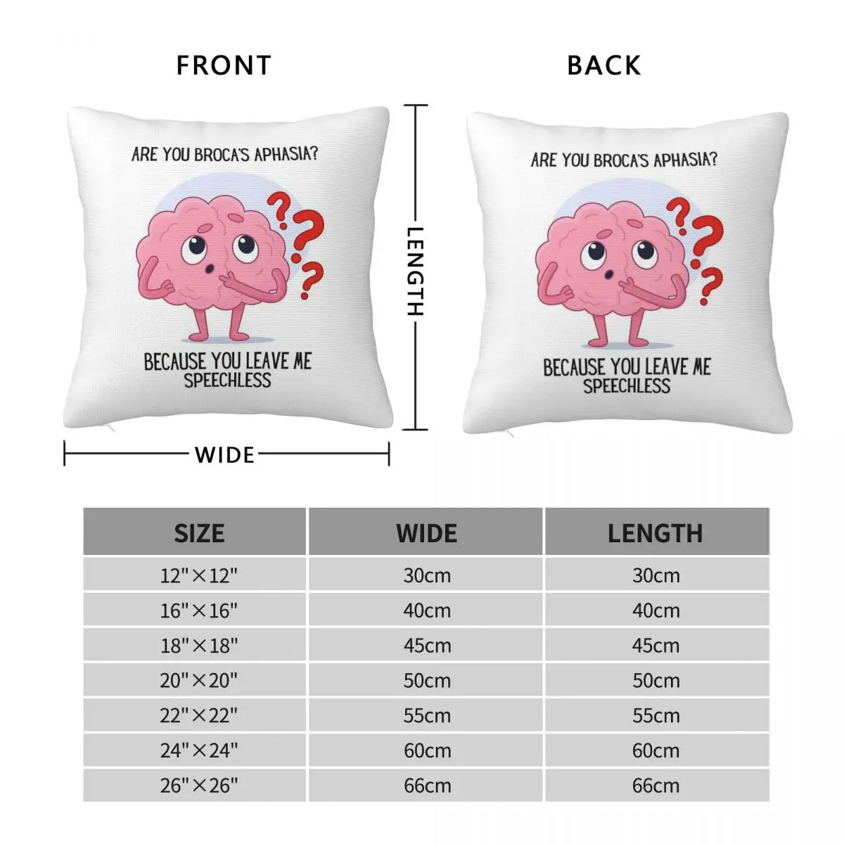 You Leave Me Speechless Pun Square Pillowcase Polyester Linen Velvet Pattern Zip Decorative Sofa Seater Cushion Cover