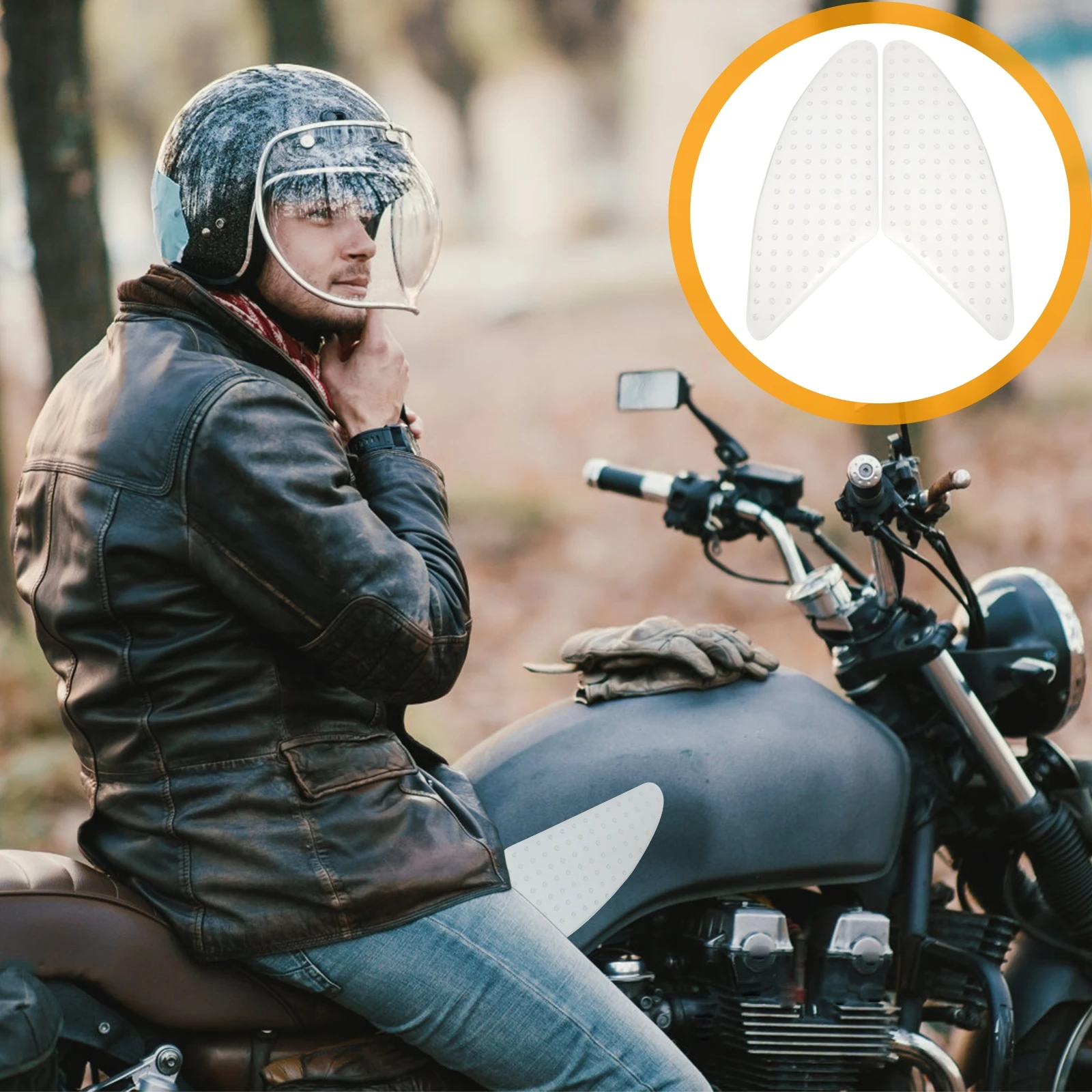 

Fuel Tank Anti-skid Sticker Knee Pad Nonslip Traction Pads Protector Motorcycle Non-slip