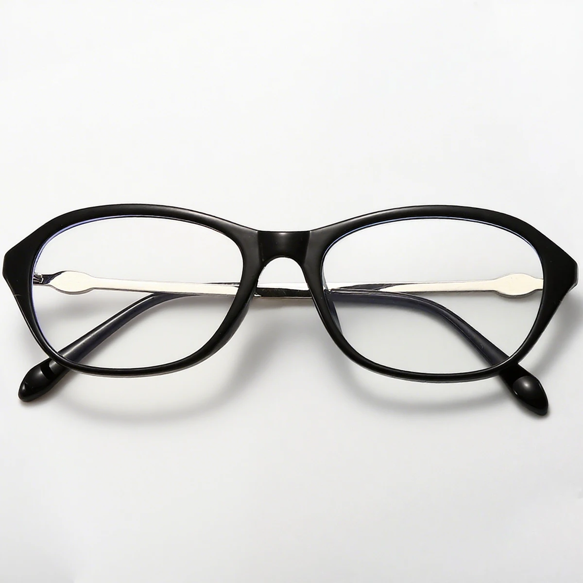 Fytoo Black Oval Reading Glasses, Tr Metal Frame, Stylish Design for Men Women, Comfortable Fit.