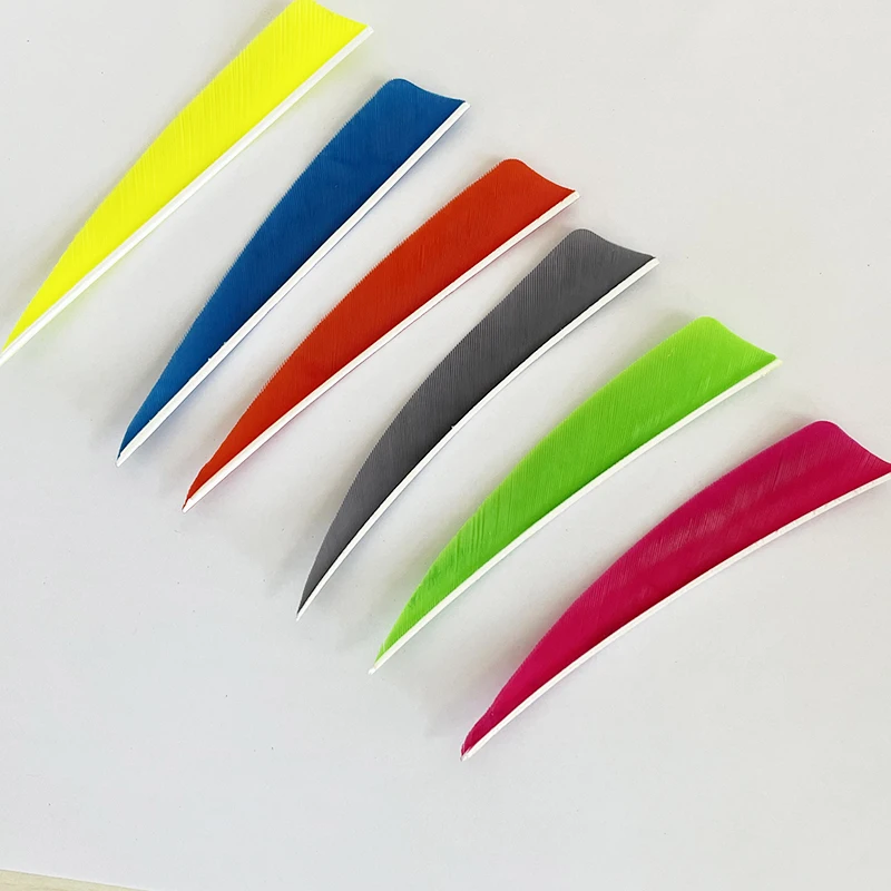 50 Pcs 4 Zoll Carbon Pfeil Federn Befiederung RW Schild Cut Türkei Federn Fletches Bogenschießen Bogen Jagd Zubehör – Detail 5