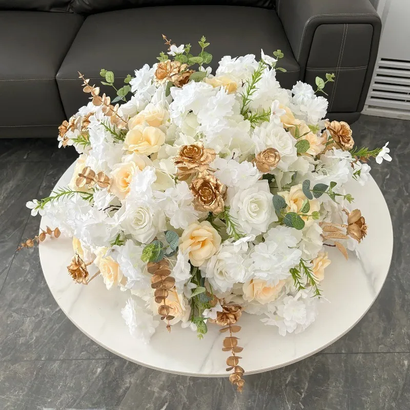 

Golden Flower Ball, Simulated Table Flower, Wedding Wedding Birthday Party Hotel Decoration Flower Ball Table Flower