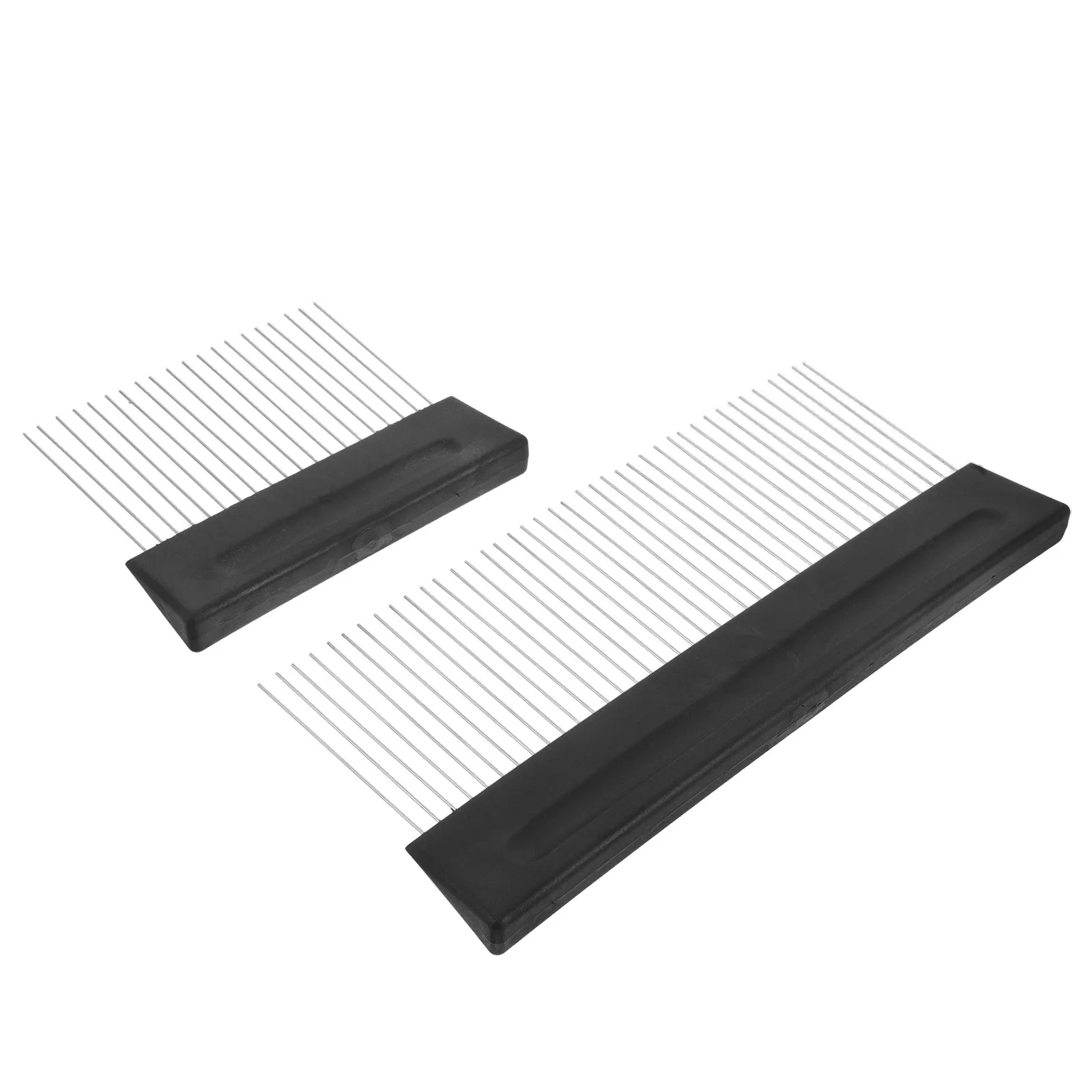2Pcs Texture Comb and Brush Stainless Steel Graining Tool for Art Walls Interior Designers Stucco Finishing Concrete Painting