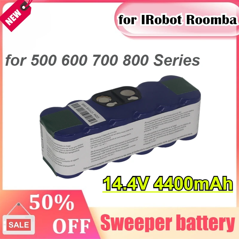 بطارية 14.4 فولت 4400 مللي أمبير في الساعة لبطارية IRobot Roomba لـ Xlife Extended Life 500 600 700 واختيار بطارية سلسلة الروبوتات من سلسلة 800 ni-mh