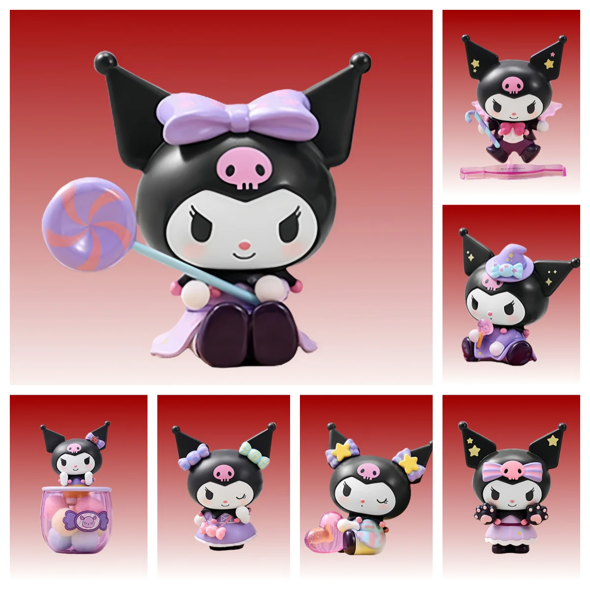 

Kuromi Trick or Treat Blind Box Sanrio Hand-made Trick or Treat Series Doll Collection Model Kawaii Halloween Birthday Gift