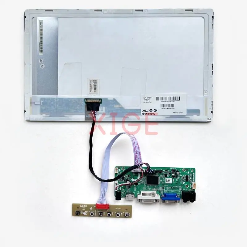 Imagem -05 - Lcd Controller Driver Board para Laptop Hdmi Compatível Kit Faça Você Mesmo Vga Dvi Áudio Lvds 40 Pinos 14 1366x768 B140xw02 B140xw03