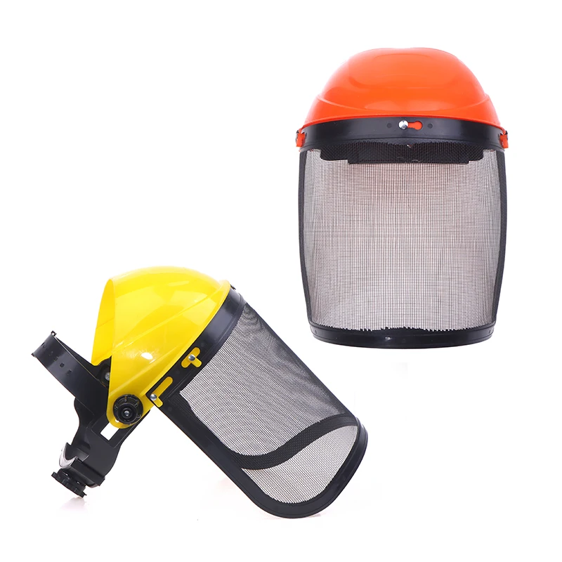 Hot 1pc Garden Grass Trimmer Safety Helmet Hat with Full Face Mesh Protective Mask for Logging Brush Cutter Forestry Protection