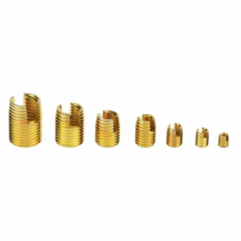 70Pcs Stainless Steel Carbon Steel Self Tapping Thread Slotted Inserts Set Metal Helicoil Wire Threaded Repair Insert Kit