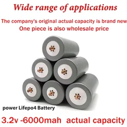 New 32700 LiFePO4 Battery 3.2V 6000mAh Lithium Iron Phosphate Powered DIY with Screws Suitable for High-power Device Batteries