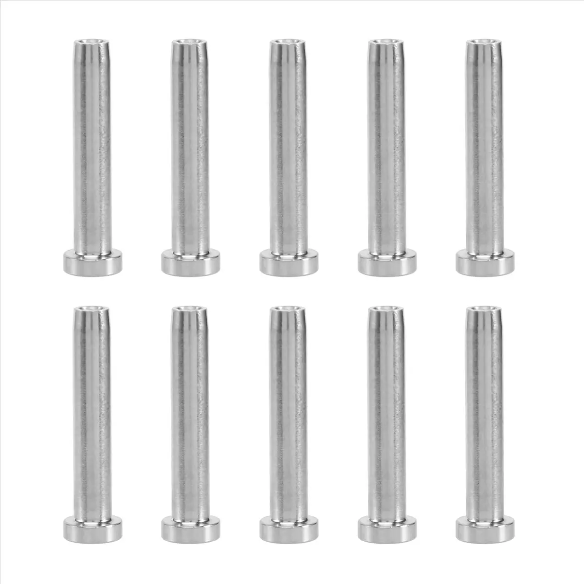 A56K 10Pcs Stainless Steel Stemball Swage Stud Dead Ends Threaded Stud Paired with Cable Tensioner for 1/8Inch Cable Railing Kit