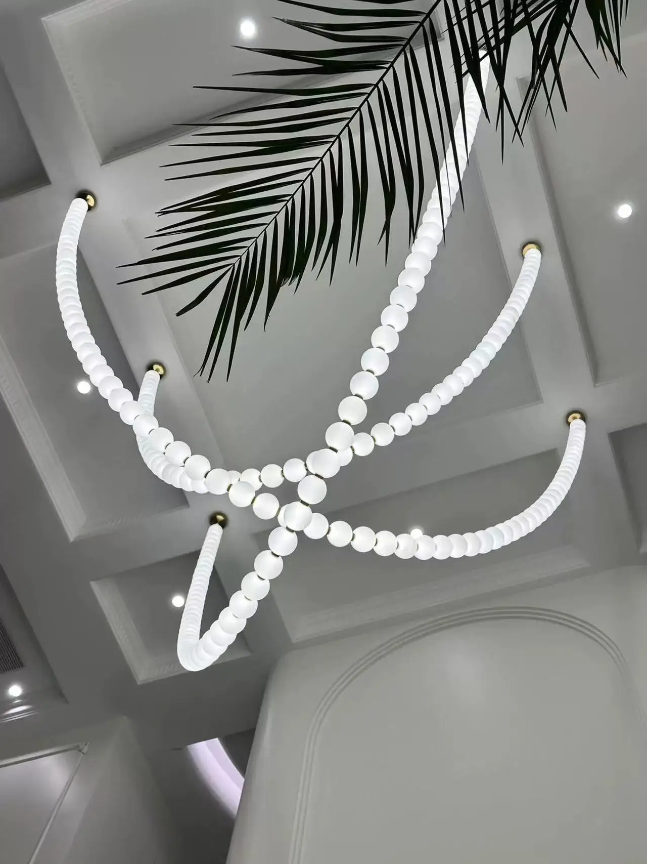Dimmable LED Glass Bubble Necklace 2026 Chandelier Hanging Lamp Pendant Light Suspension Luminaire Lampen For Foyer Dinning Room