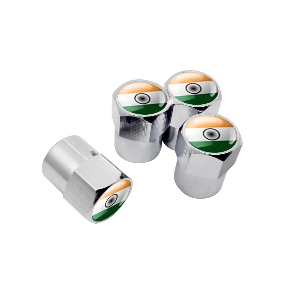 4PCS India Flag Car Wheel Tire Valve Caps Tyre Stem For BMW M Power E36 E46 E90 E60 F30 F34 F15 F18 F01 G20 G21 G31 G38 G60