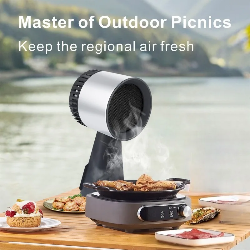 Compact Desktop Smoke Absorber Large Air Volume Equipment For Indoor Hot Pot Barbecue Air Purifying Work